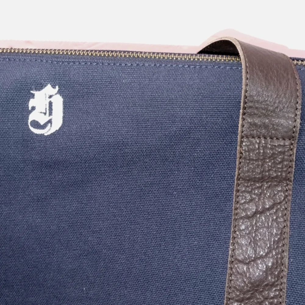 Mark & Graham Canvas And Leather Duffel Bag / Weekender Travel Bag